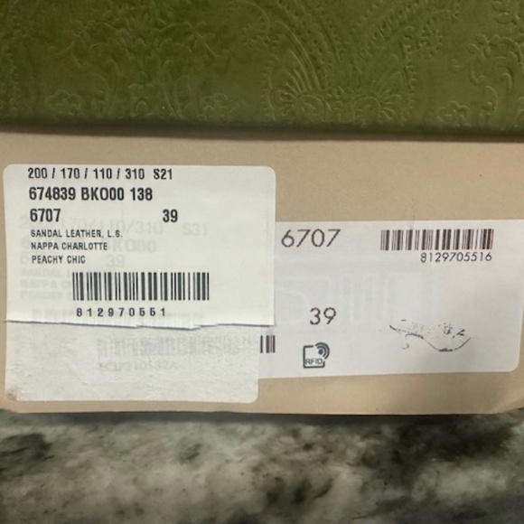 BEAUTIFUL GUCCI PUMP PEACH COLORED SANDALS! NEVER WORN! BRAND NEW!! WITH BOX! - Picture 16 of 16